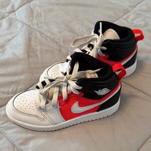 Nike Red, Black, and White Kids' Sneakers